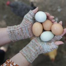 Load image into Gallery viewer, Henhouse Fingerless Mittens Paper Pattern - Heathered Yarn Company