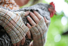 Load image into Gallery viewer, Henhouse Fingerless Mittens Paper Pattern - Heathered Yarn Company