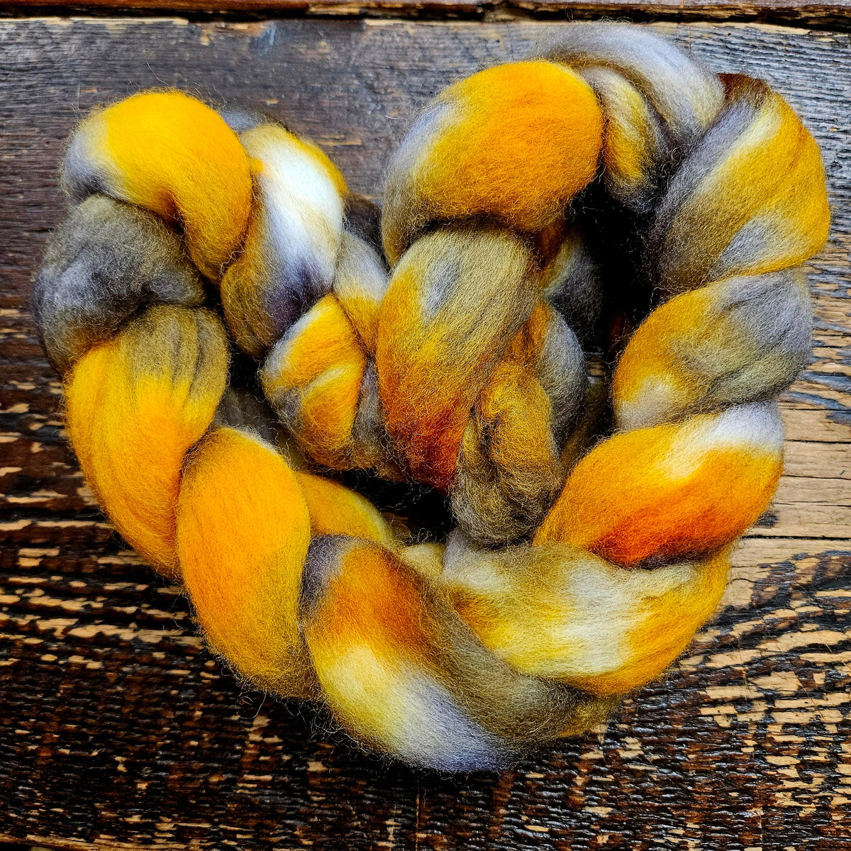 Fiber Dyed Roving Braid - MYSTERY! – Heathered Yarn Company