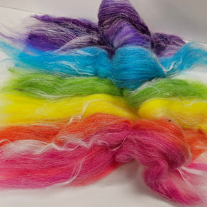 Rainbow Fiber Batt - Heathered Yarn Company