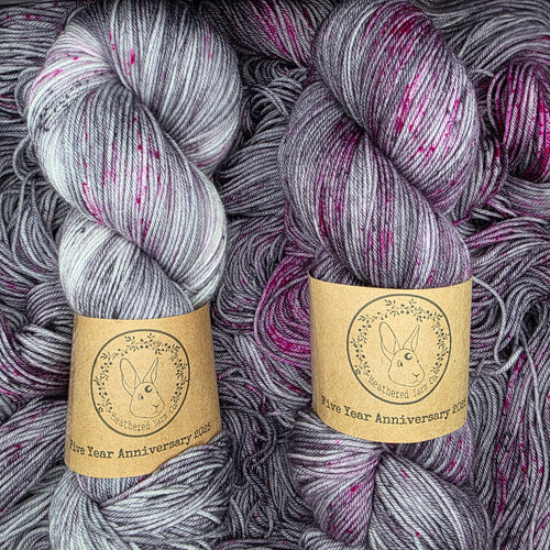 Merino Sock - *SET* Full Pink Moon 5 HYC Five Year Anniversary (dark and light) - Heathered Yarn Company