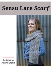 Load image into Gallery viewer, Sensu Lace Scarf (Hard copy with Ravelry download code)
