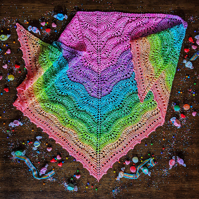 Treat Street Shawl (Hard copy with Ravelry download code)